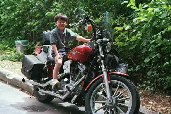 on uncle Bobby's motocycle 98