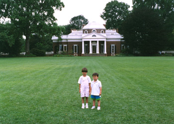 in the yard of Washington's house