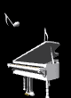 piano with notes